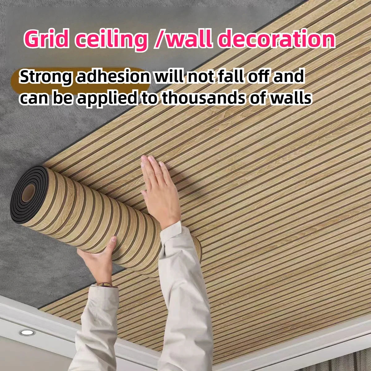 3M New Grille 3D Wall Sticker Background Wall Decoration Wallboard Self-adhesive Waterproof Thickening Partition Wallpaper