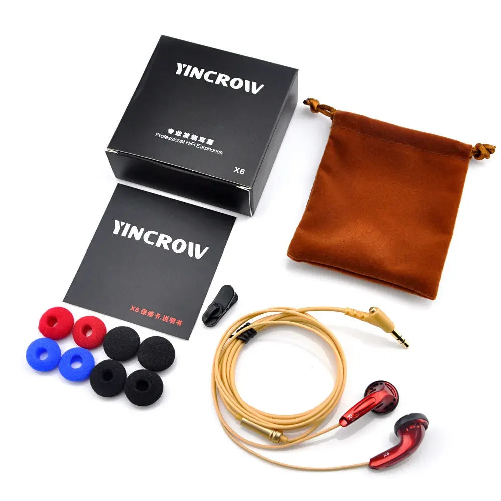 Tidesmit X6 3.5mm Flat Head In-Ear Wired HiFi Audio Earphones Tidesmit