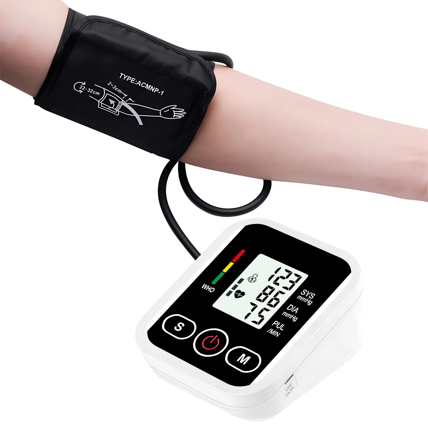 New Blood Pressure Monitor Upper Arm Automatic Tonometer Digital Tensiometer BP Monitor Medical Sphygmomanometer Health Care