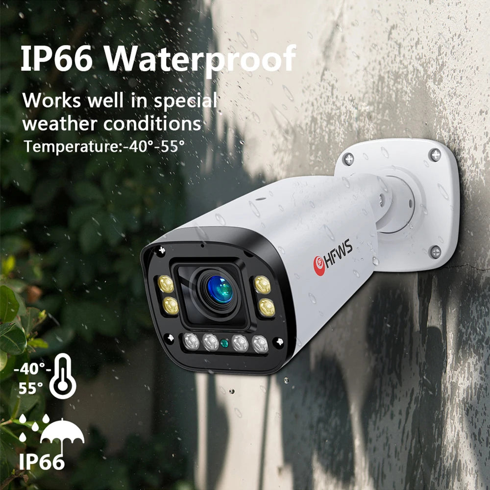 4K 8MP Auto Focus Poe Ip Camera  AI Face Detection Humanoid Video Surveillance Cameras Home Security Camera Outdoor CCTV