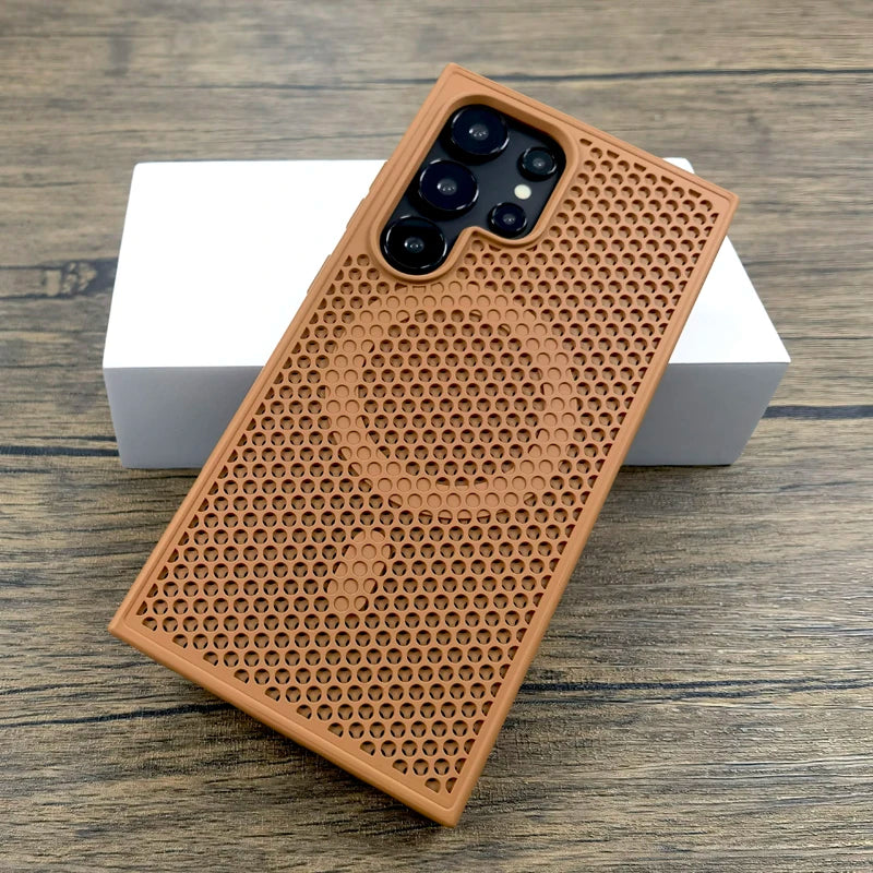Samsung Galaxy S25 Magnetic Heat Dissipation Phone Case | Slim Shockproof Brown Tidesmit