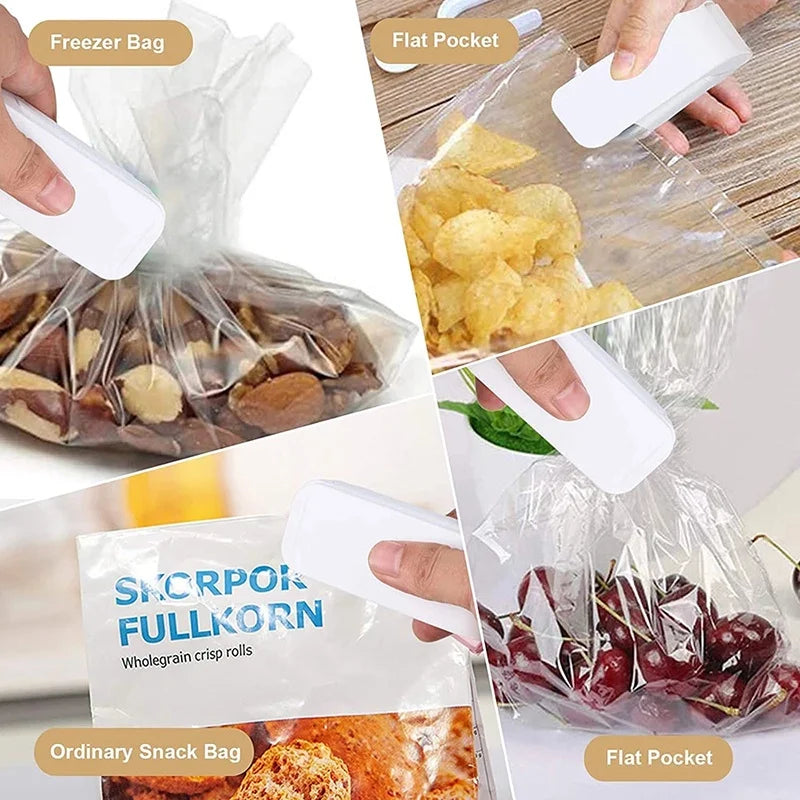 Vacuum Sealing Machine, Small Household Hand-pressed Sealer, Mini Portable Snack Plastic Bag Heat Sealing Machine, A Magic Tool