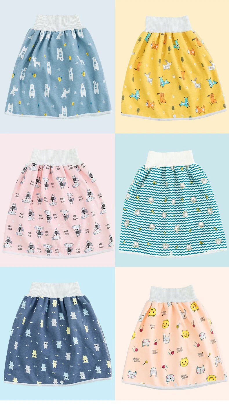 Baby Diaper Pants Waterproof Skirt Cloth Diapers Infant Leak-proof Urine Training Pants Kids Nappy Sleeping Bed Potty Trainining
