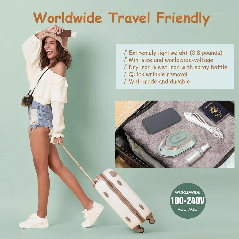 Yunchi Mini Travel Iron 300W 100-240V Portable Electric Clothes Iron