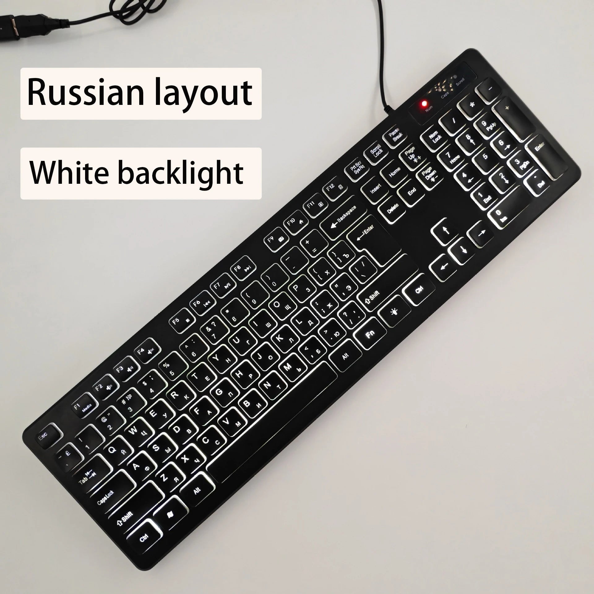 French（AZERT）/Spanish/Russian/Arabic/German keyboard layout Backlit wired Desktop Gaming Keyboard For Desktop Computer office