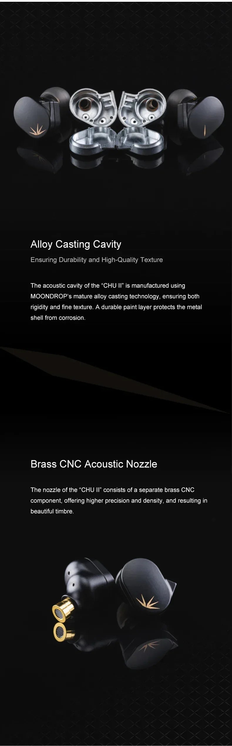 MOONDROP CHU II / CHU 2 Performance Dynamic Driver Earphone IEMs Interchangeable Cable In-Ear Headphone HiFi Music Earbuds Tidesmit