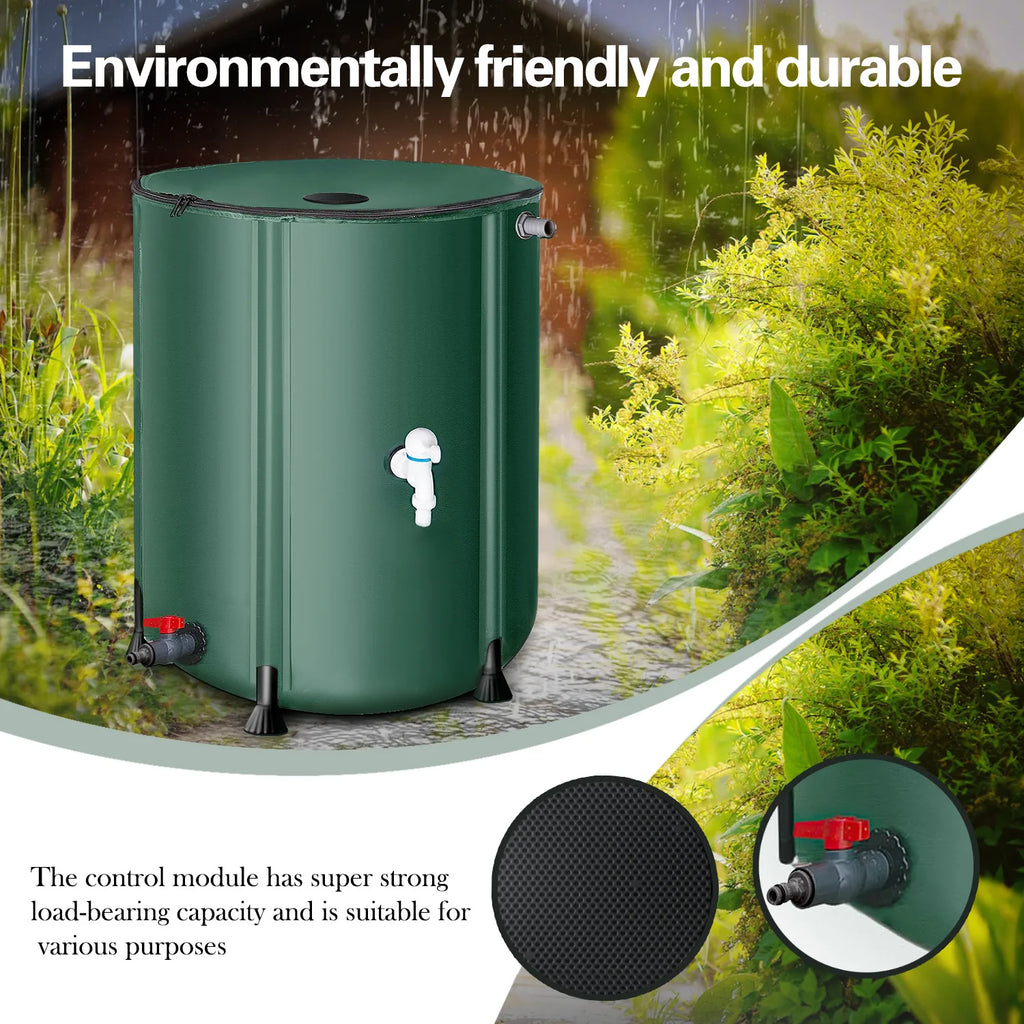 50L-1000L Rain Water Recovery Storage Tank Garden Irrigation Water Bucket Collapsible Rain Barrel Rainwater Collection Container