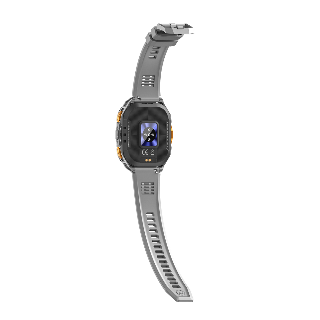 YLL-HRS X05 Smart Watch-AMOLED Square Display Android OS GPS Navigation SOS Button Heart Rate Sleep Activity Tracker Qibla Direc