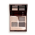 Tidesmit 9 color rose pink eyeshadow palette showing shimmer and matte powder texture detail view