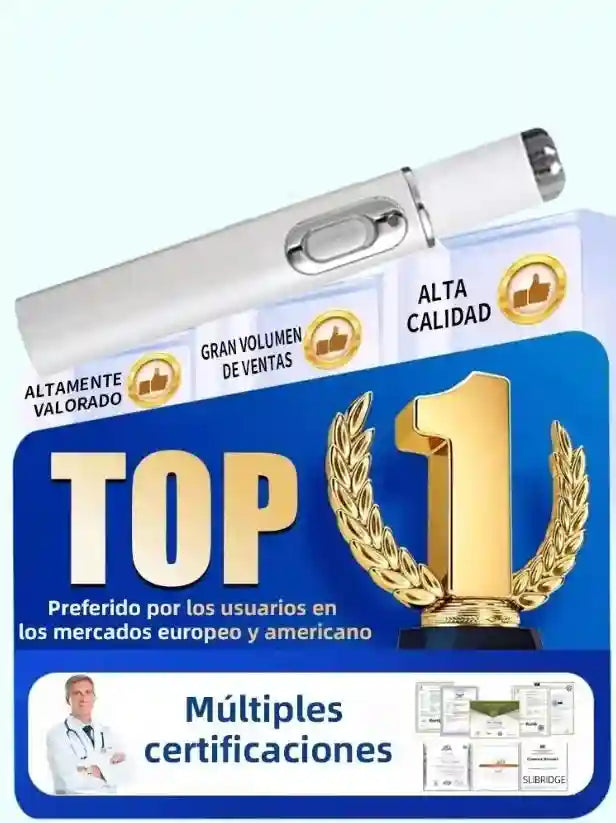 White handheld wart removal pen device for smooth skin treatment, featuring high quality and top-rated certification.