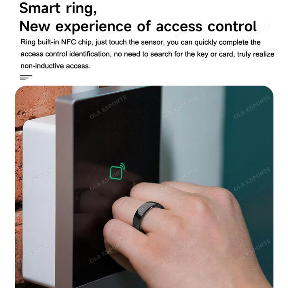 Smart Health Ring - Waterproof Fitness Tracker with Biometric Sensor Tidesmit