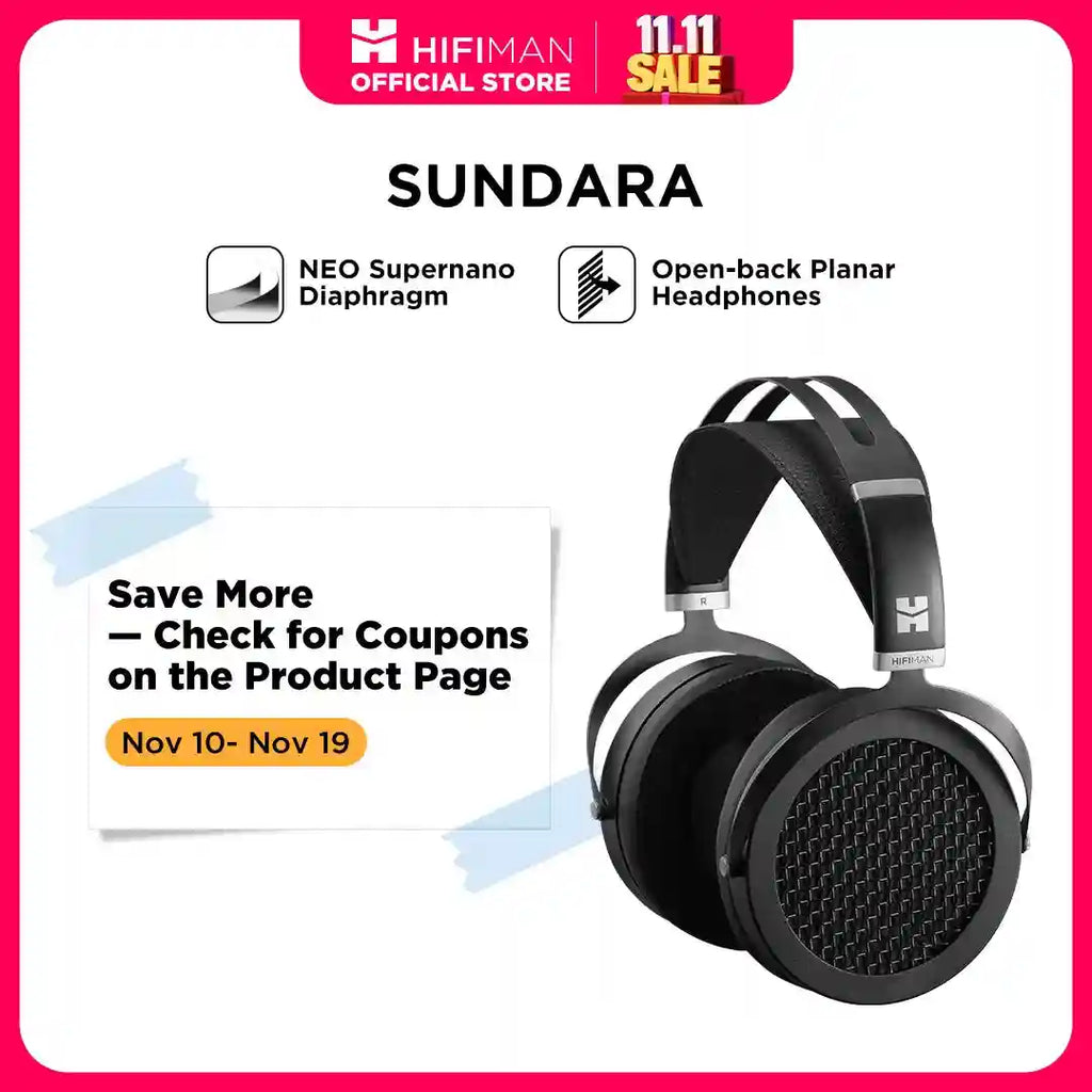Hifiman Sundara Planar Magnetic Headphones - Open-Back Studio Monitor black Tidesmit