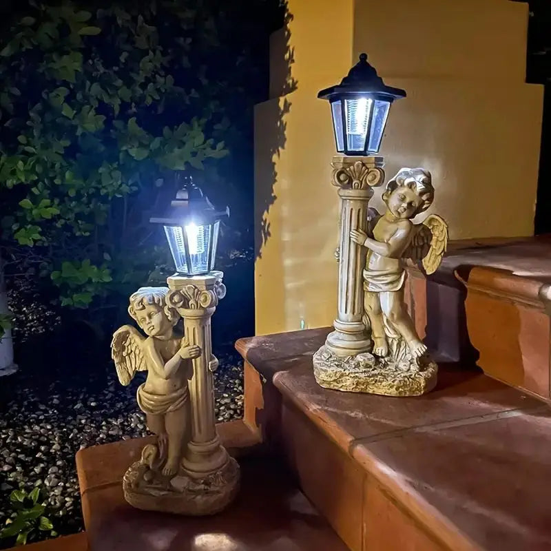 Angel Sculpture, Outdoor Solar Path Light for Garden, Courtyard, Villa, Terrace