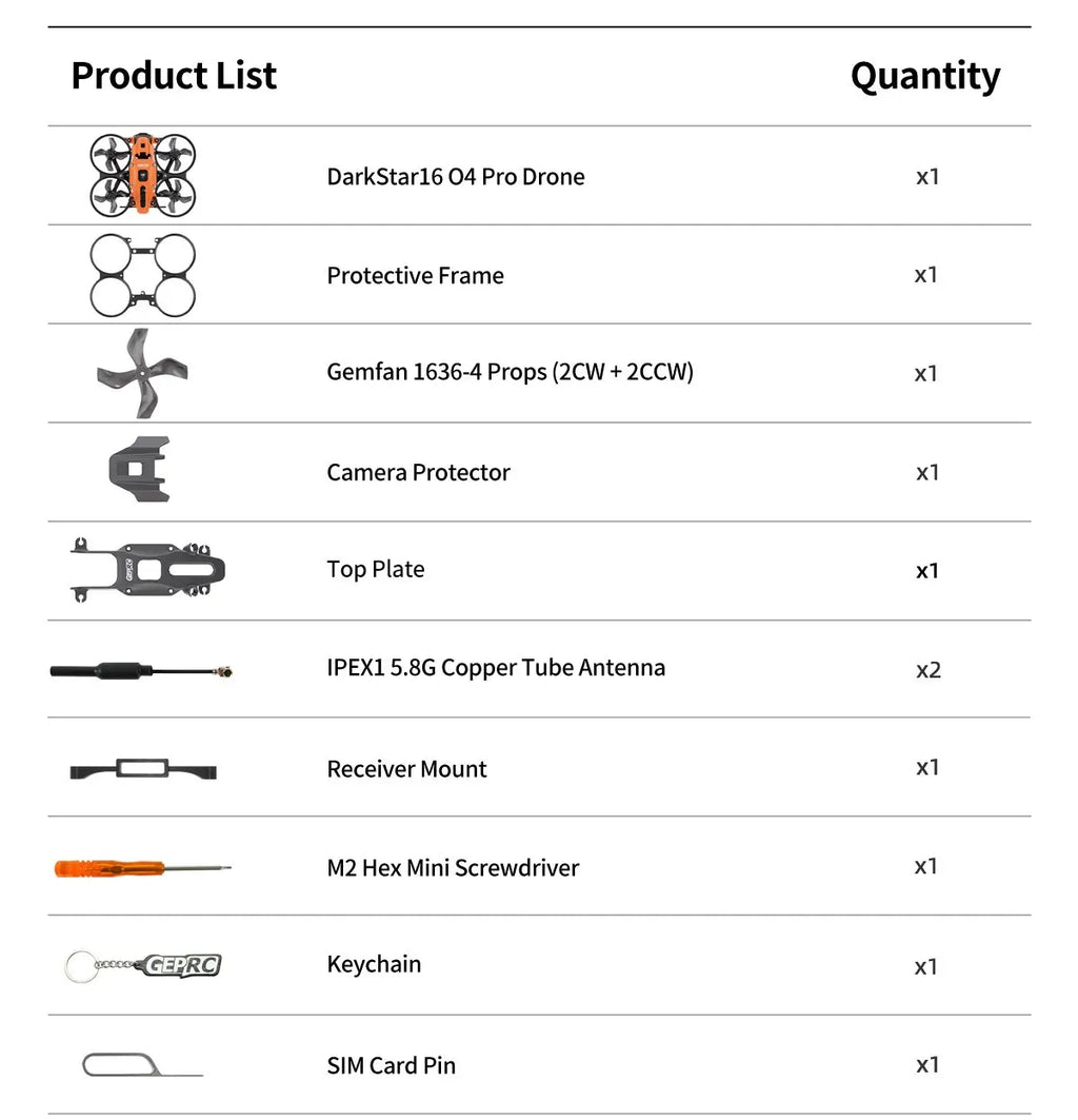 DarkStar16 O4 Pro 2S FPV Camera Drone with GPS and Obstacle Avoidance Tidesmit