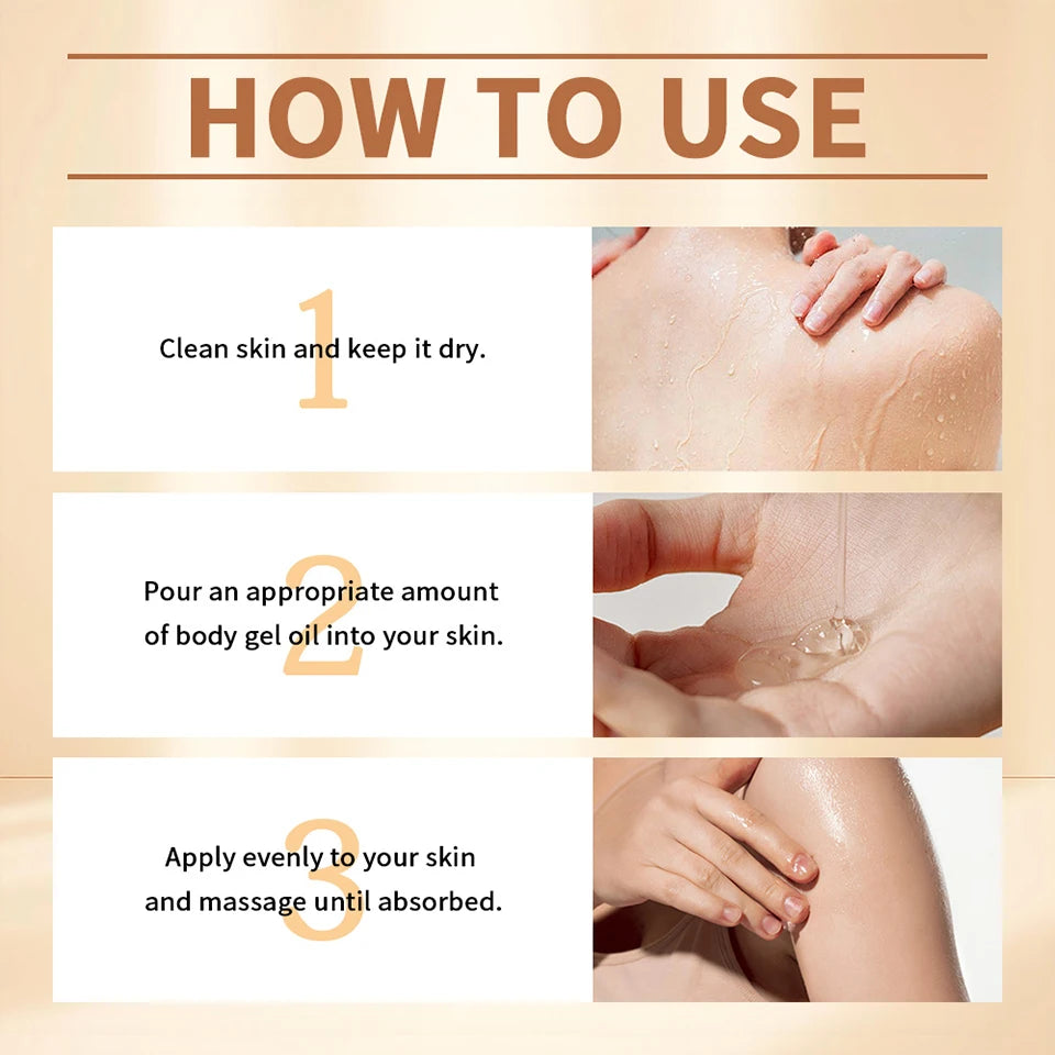 Turmeric Cocoa Glow Body Gel Oil Moisturizing & Smoothing Body Skin Vitamin C Vitamin B3 Body Oil for Dry Skin Care Treatment