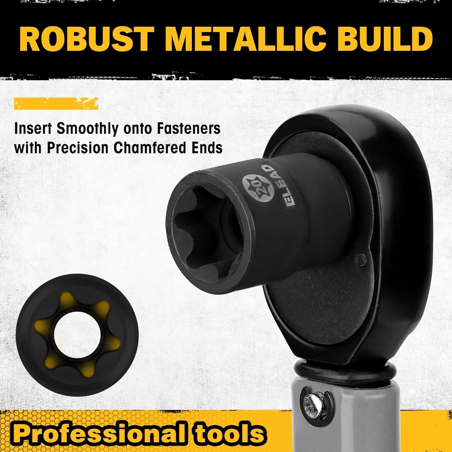 ELEAD 31PC Torx Bit Socket Set Premium CR-V & S2 Alloy Steel Star T8-T70 & E-Torx E4-E24 High Torque Laser Marked