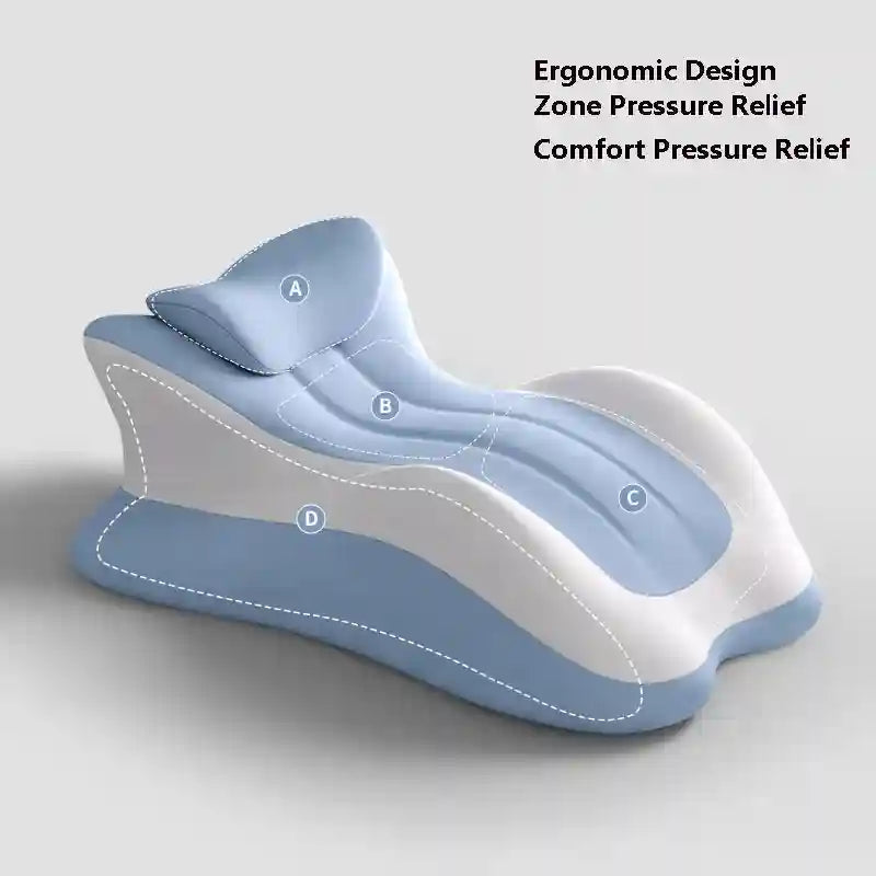 Ergonomic Memory Foam Wedge Pillow for Neck and Leg Pain Relief Massage Cushion Tidesmit
