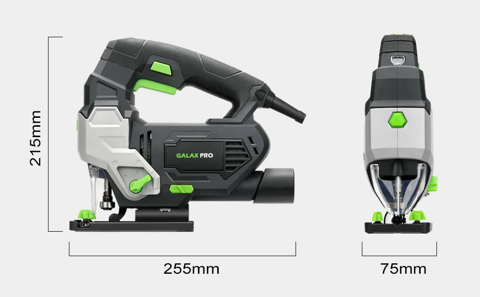 GALAX PRO Jig Saw 800W Powerful Motor Adjustable ±45° Cutting 3000 RPM Electric Saber Saw Wood Tool for Chainsaw DIY Woodworking