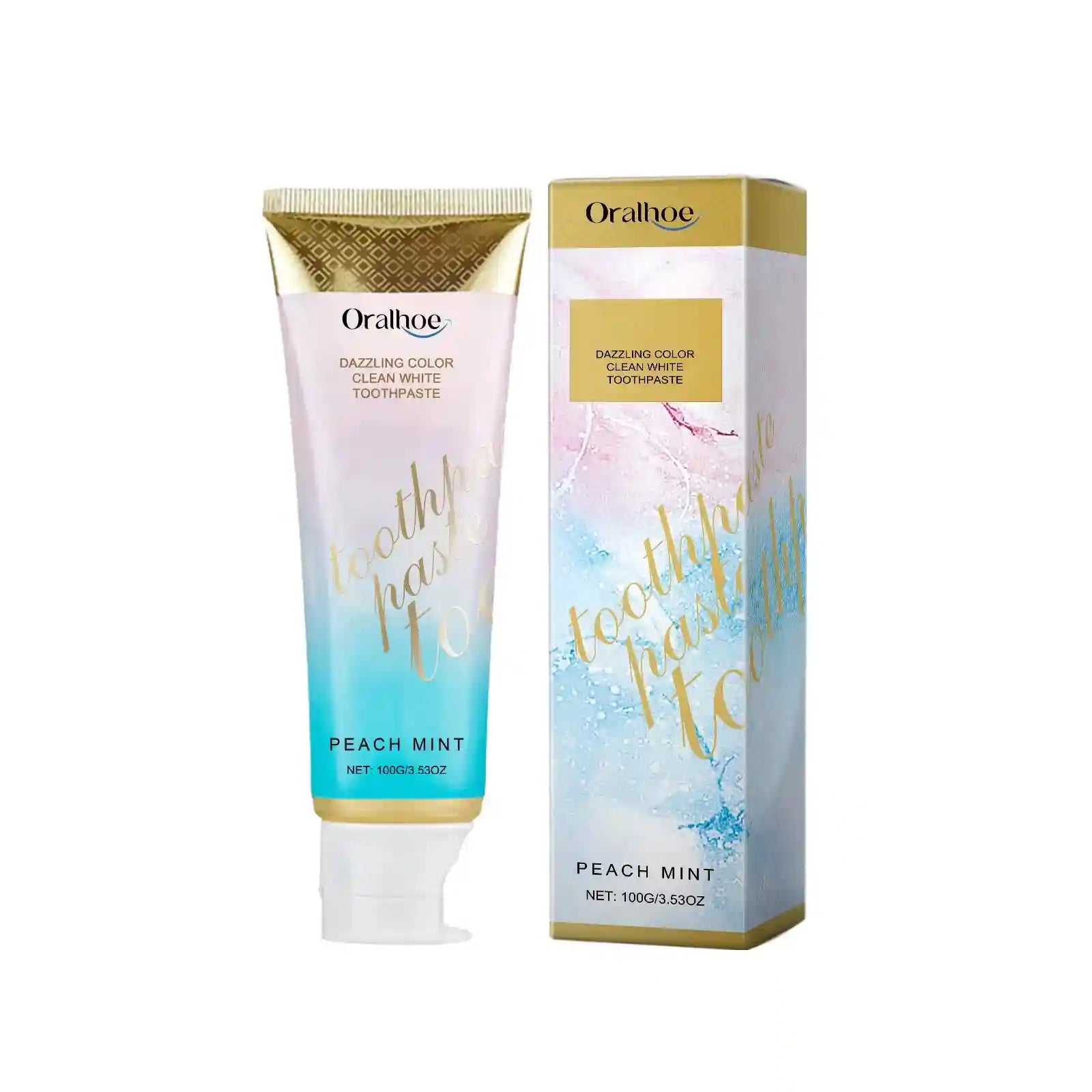 Tidesmit Radiant Whitening Toothpaste tube for deep stain removal and fresh mint breath oral care