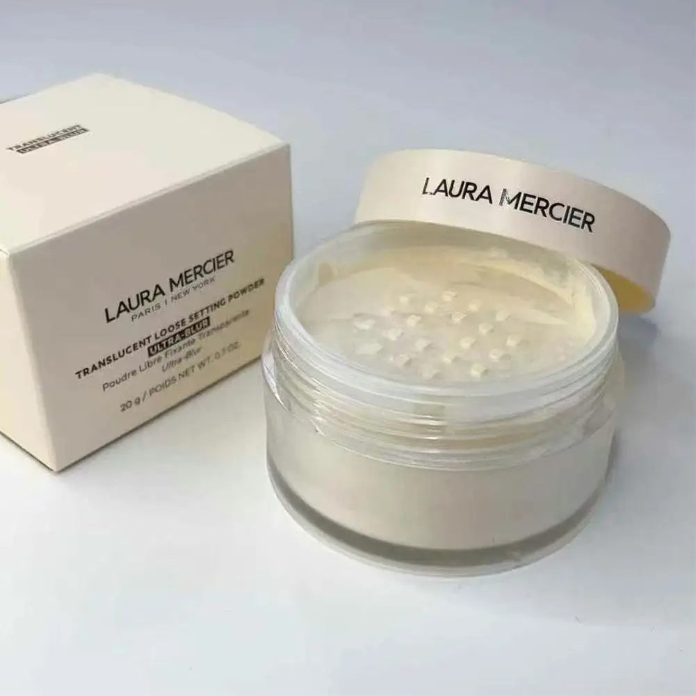 Tidesmit Laura Mercier oil control setting powder texture close-up for sweat-proof matte face makeup finish
