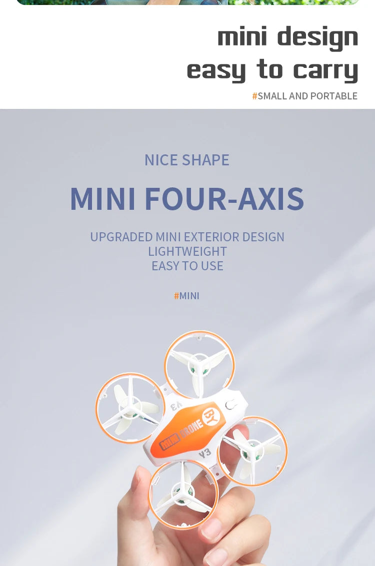 Mini UFO Drone for Kids - Foldable Remote Control Quadcopter (Blue) Tidesmit