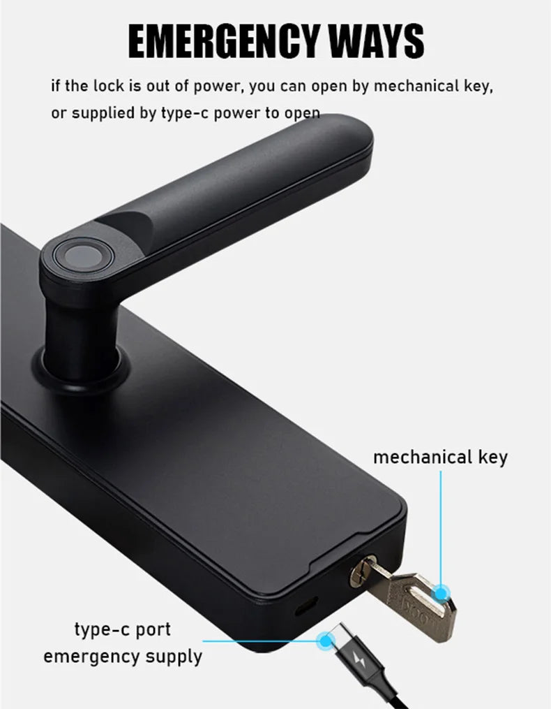 WAFU Tuya Smart Life WIFI Remotely Unlock Biometric Fingerprint Door Lock Visible Digital Electronic Card Door Lock with Camera