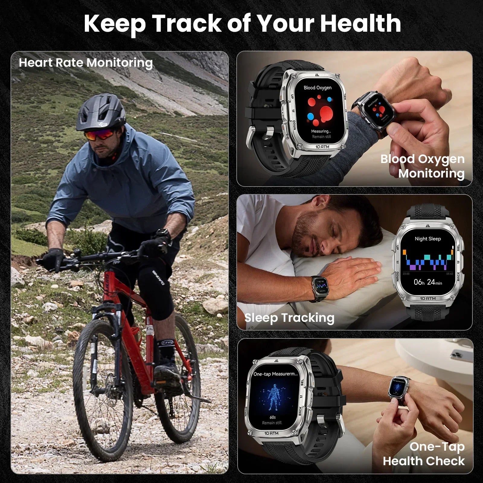 2025 KOSPET Tank M4 Rugged Smart Watch Stainless Steel GPS Offline Maps 10ATM 45M Freediving 24/7 Health Monitor for Android iOS