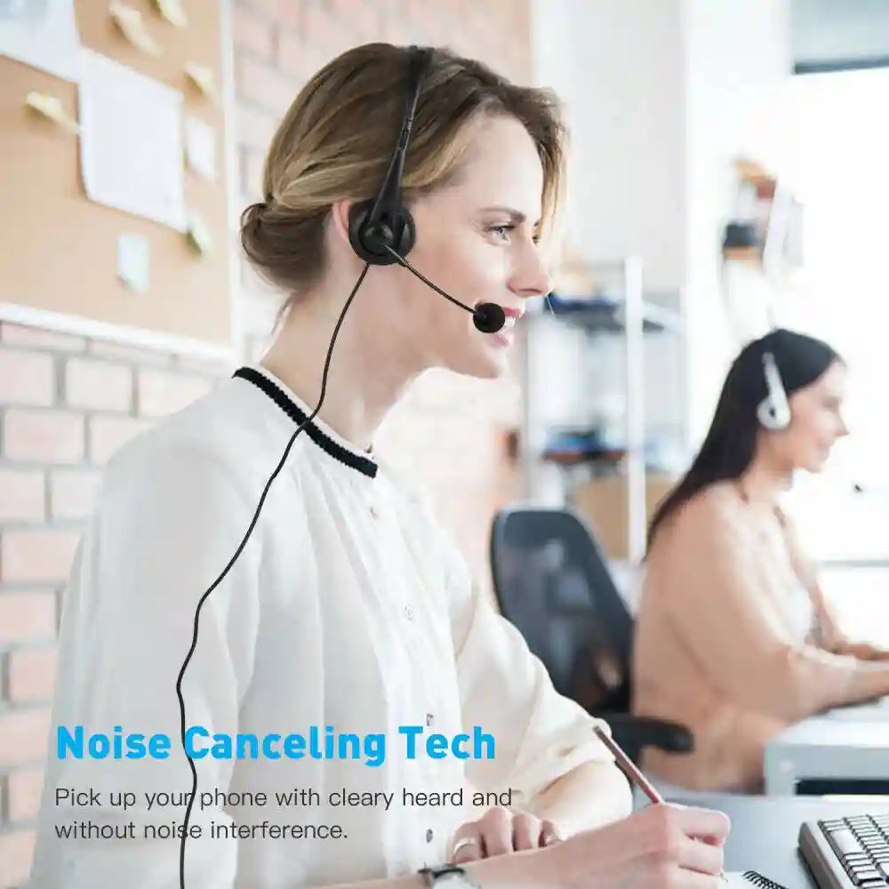 USB Computer Headset with Noise Cancelling Microphone - Black Tidesmit Tidesmit