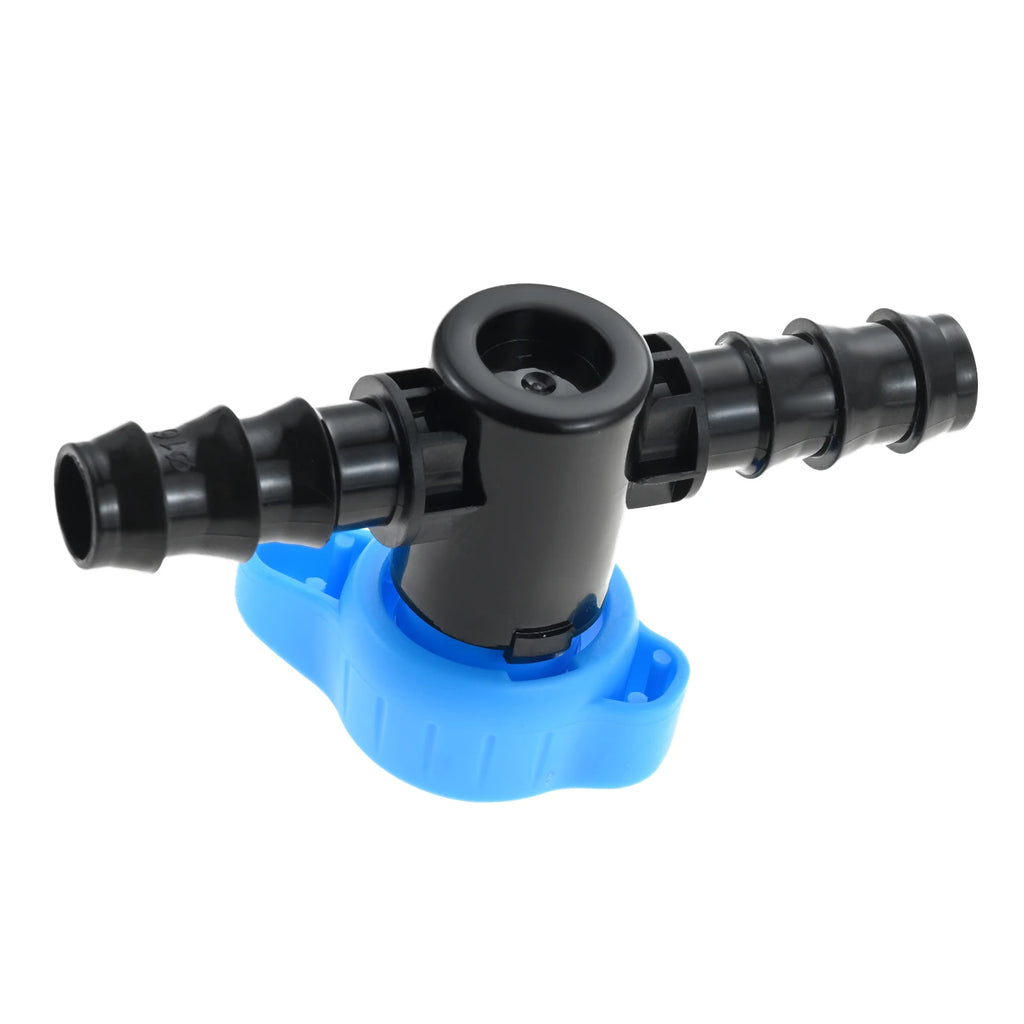 15pcs Plastic Drip Irrigation 1/2 Inch Barbed Shut Off Valve for 1/2 Inch 16mm Drip Irrigation Tubing for Drip Sprinkler Systems