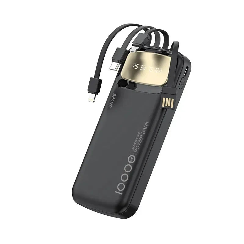 Portable Charger 10000mAh with Integrated USB-C Cable | Tidesmit Tidesmit