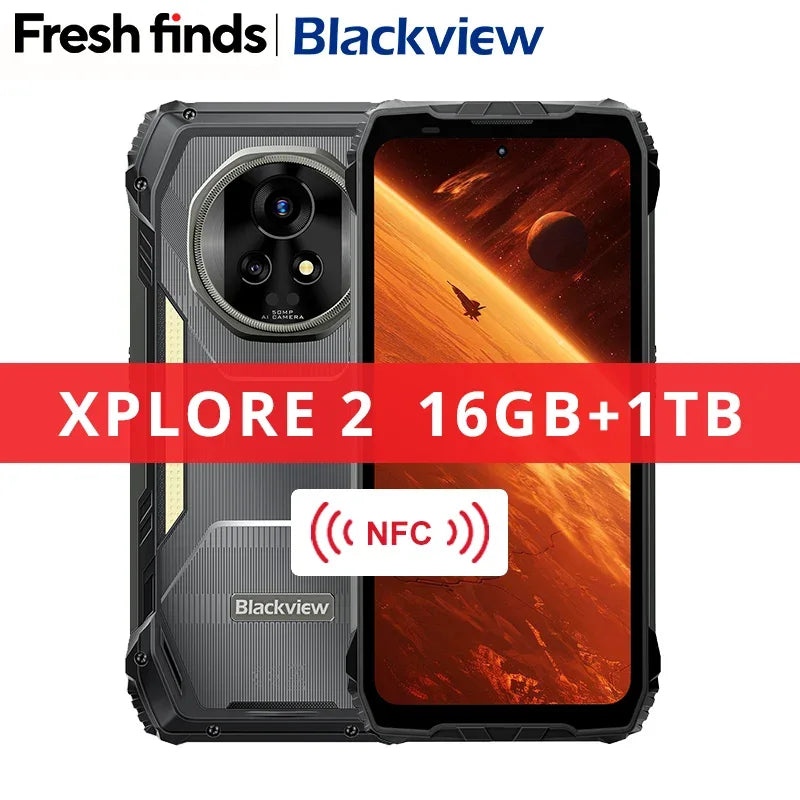 Blackview Xplore Rugged 5G Smartphone, 16GB RAM, 1TB Storage, 20000mAh Battery 16GB 1TB Official Standard Tidesmit