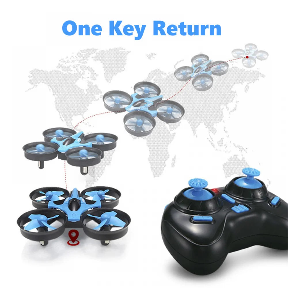 Mini Foldable Drone - 6-Axis Stability 2.4G Toy - Blue/Black Tidesmit