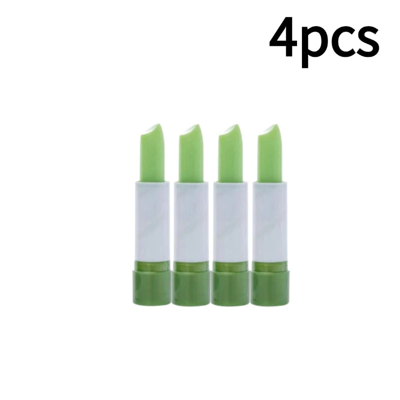 Aloe Vera Color Changing Lipstick - Hydrating Lip Balm Treatment Lip Care 4pcs China Mainland Tidesmit