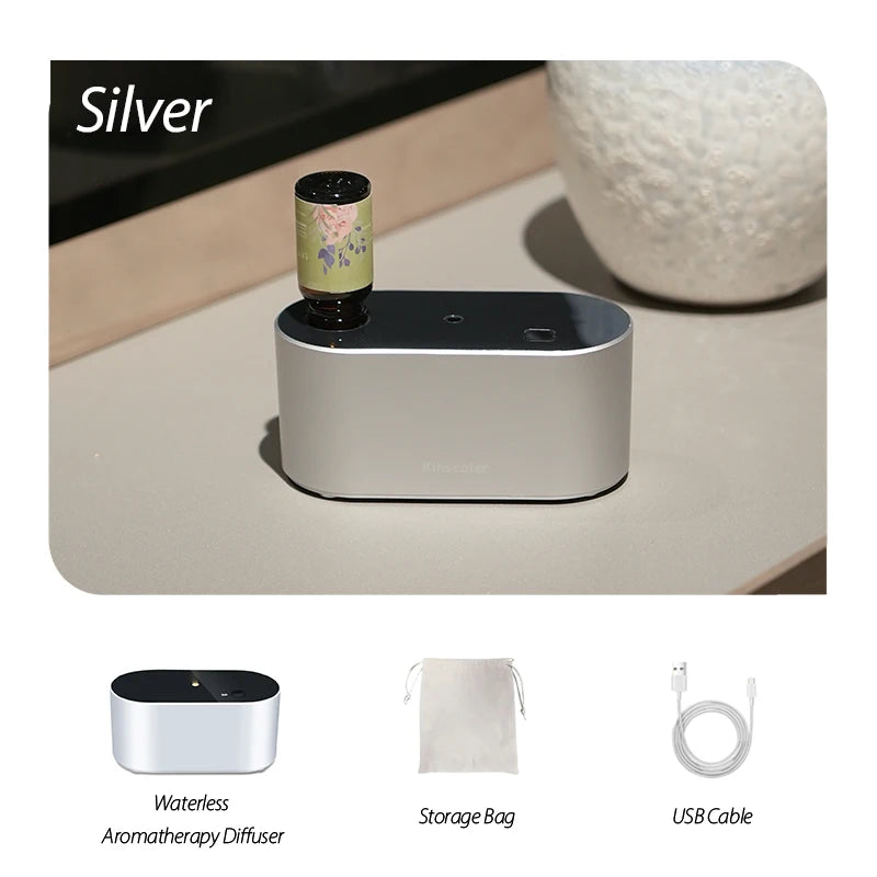 KINSCOTER Portable Waterless Aroma Diffuser Essential Oil Nebulizing Diffusion Machine for 10ml 20ml Oil Bottles with Bag