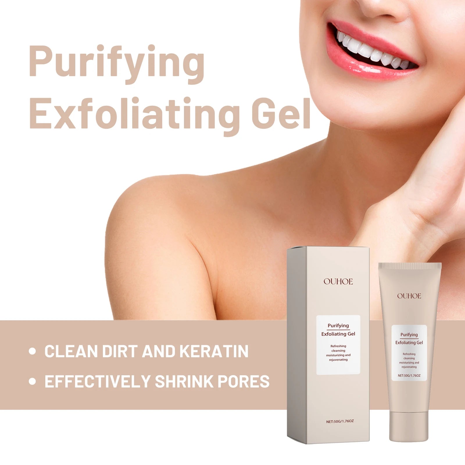 Exfoliating Gel for Pore Cleansing & Acne - 50g Salon-Quality Treatment Scrubs Treatments Tidesmit