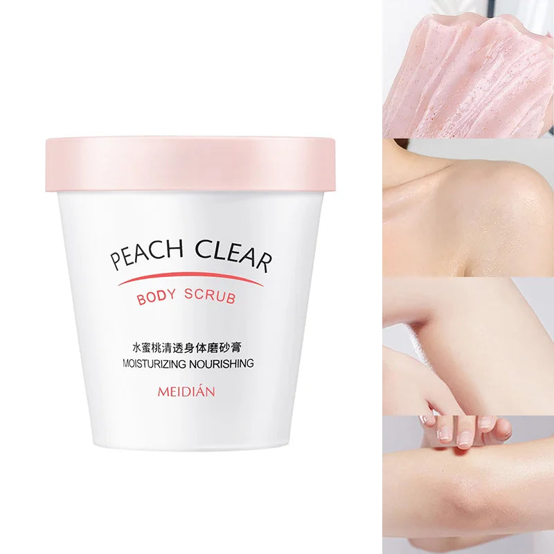 Peach Extract Body Scrub 200g - Natural Exfoliating Skin Smoothing Treatment Scrubs Treatments Tidesmit