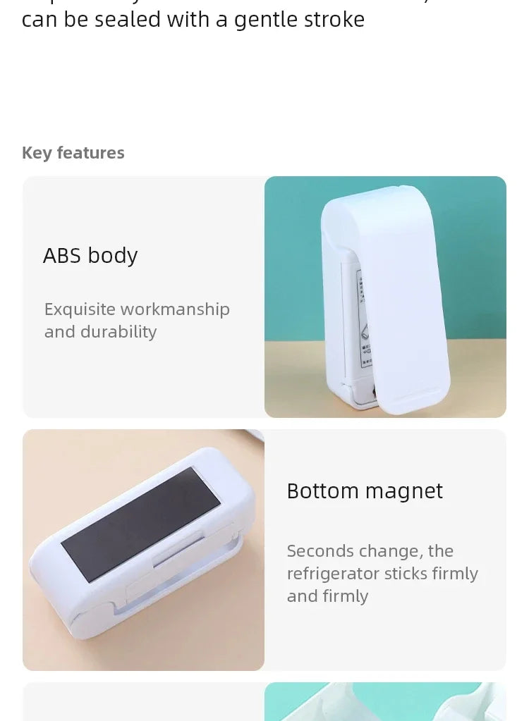 Vacuum Sealer Mini Snacks Sealing Household Heat Plastic Sealing Machine Handheld Food Preservation Portable Kitchen Gadget Safe
