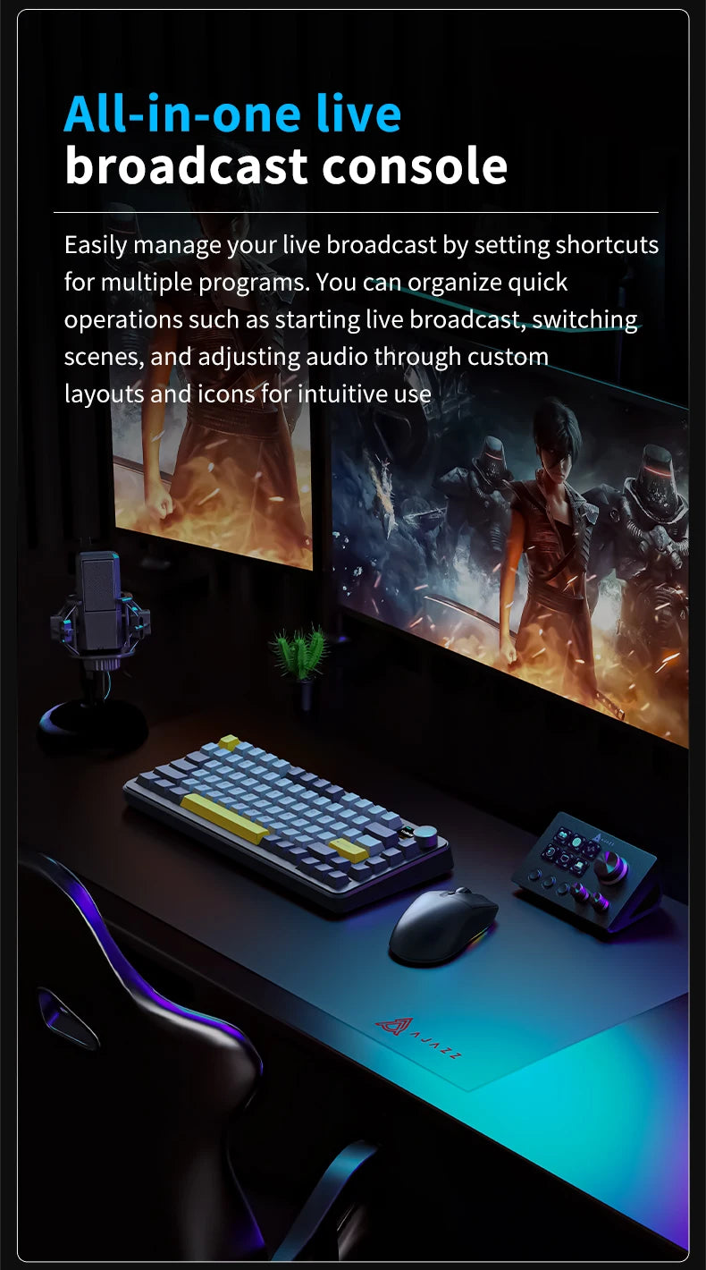 Ajazz AKP03E/153E Programmable Macro Keyboard  Mechanical Gaming Keyboard Custom Button Mini Keyboard For Multiple Scenario