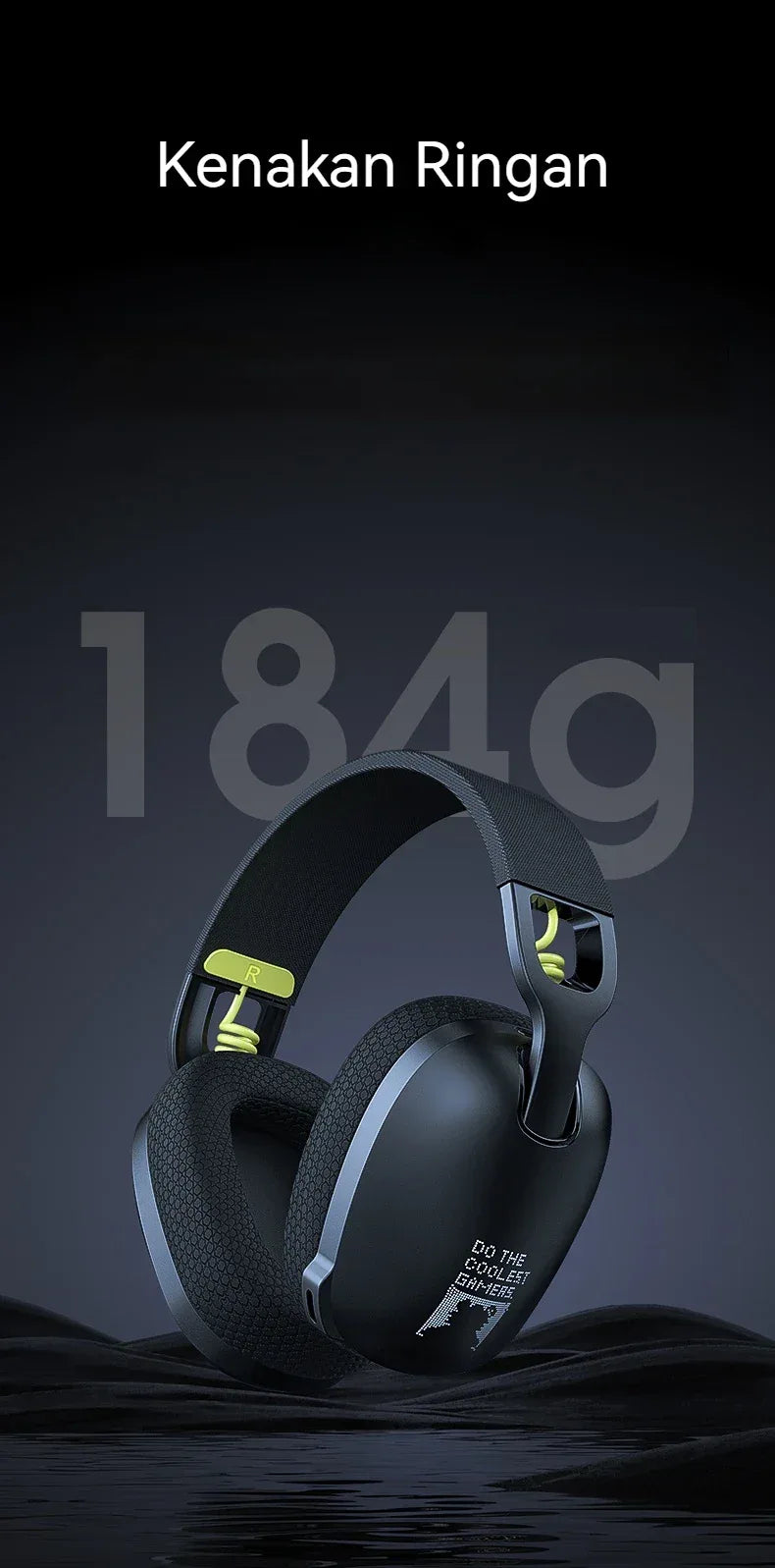Tidesmit 2.4GHz Wireless Gaming Headset for PC PS5 with Boom Mic Tidesmit