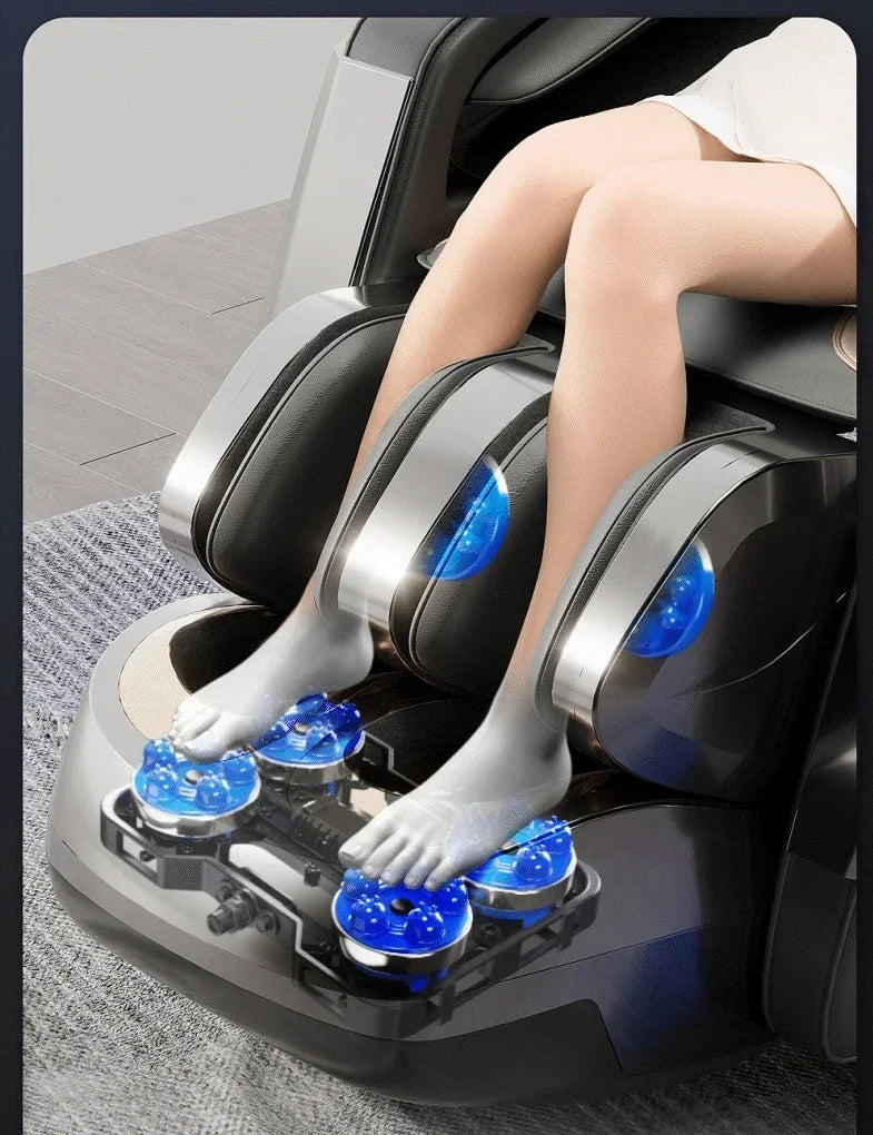 6D Zero Gravity Full Body Shiatsu Massage Chair - Blue Edition Massage Chairs Tidesmit