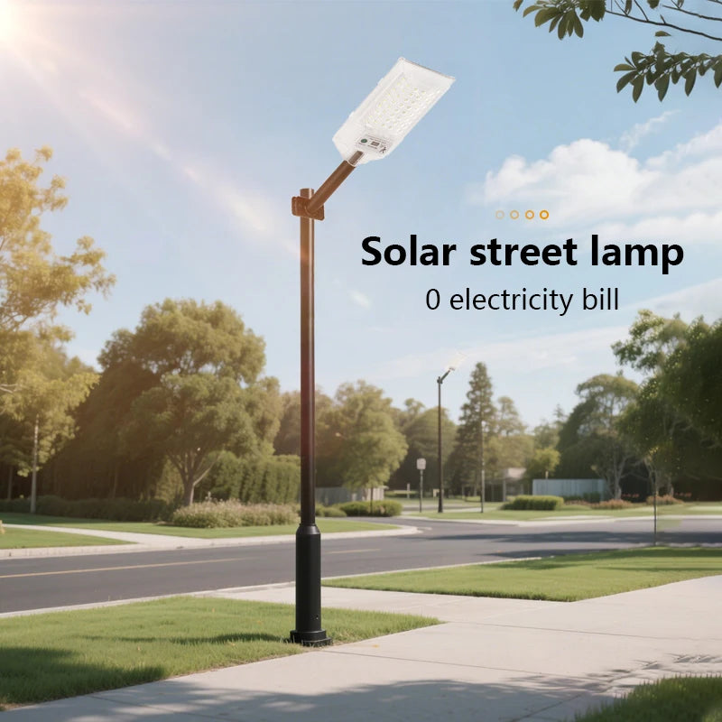 A set of 4000mAh outdoor solar street lamps, commercial area lighting, wall lamps, with motion sensor - white