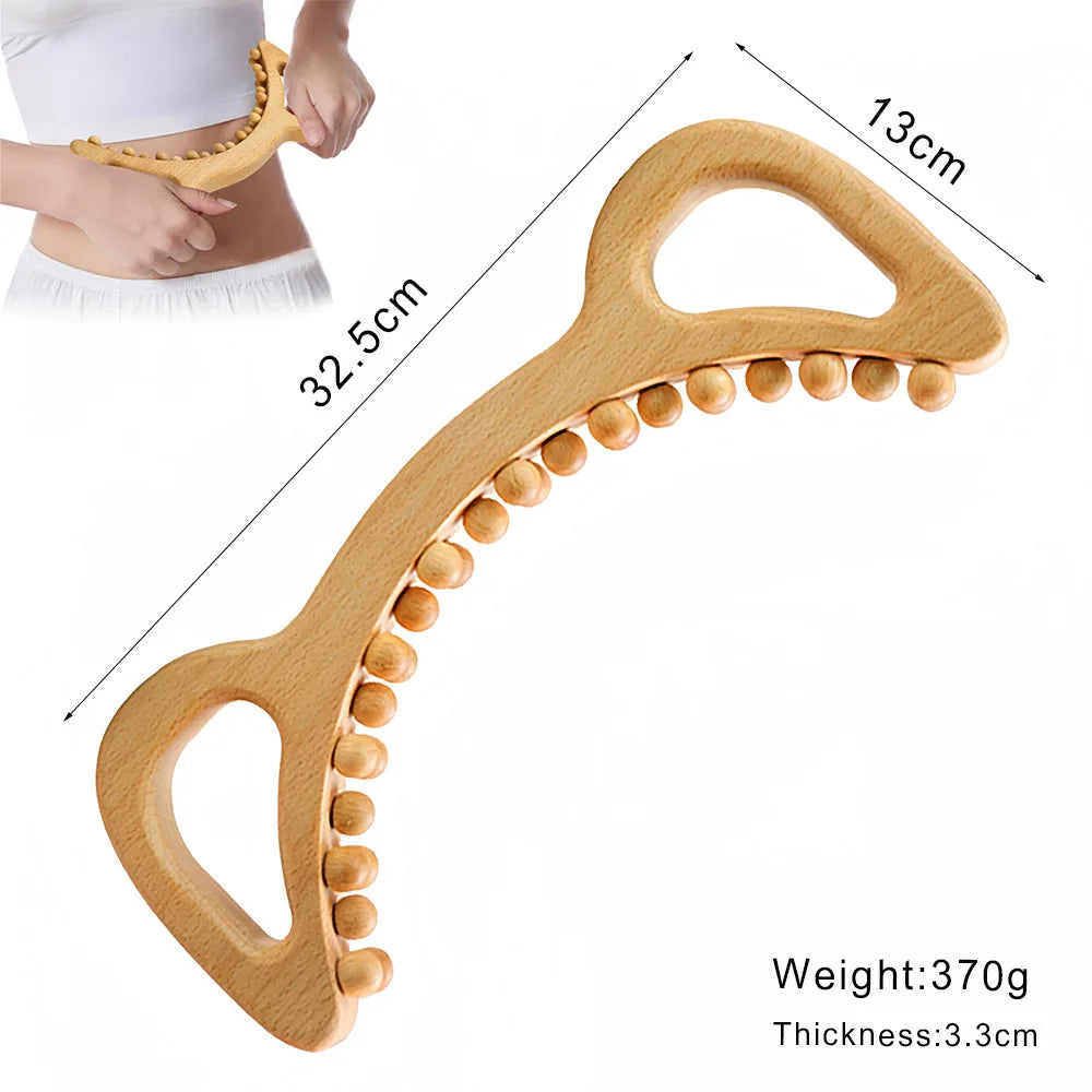 Wooden Lymphatic Drainage Massager Tool for Targeted Body Contouring Back Massage Instrument Body Massage G Tidesmit