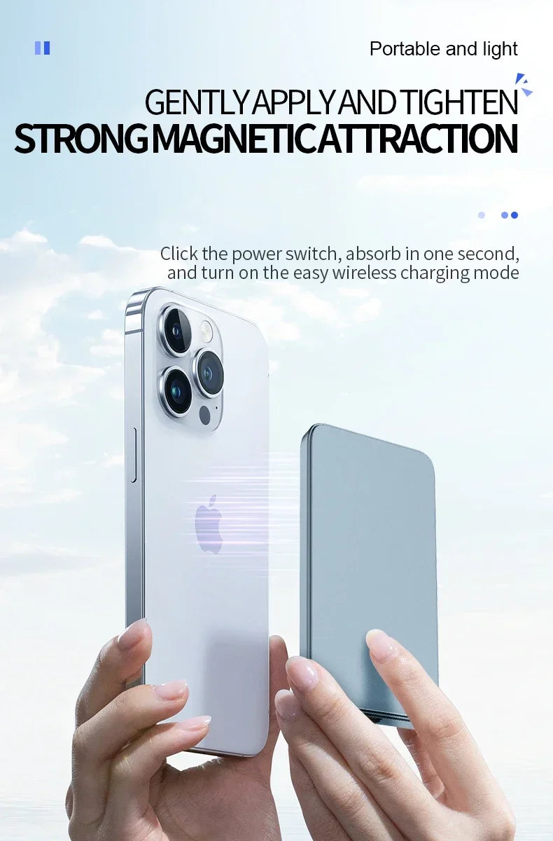 Magnetic Power Bank for iPhone 16 - Fast Wireless Charging Battery Tidesmit