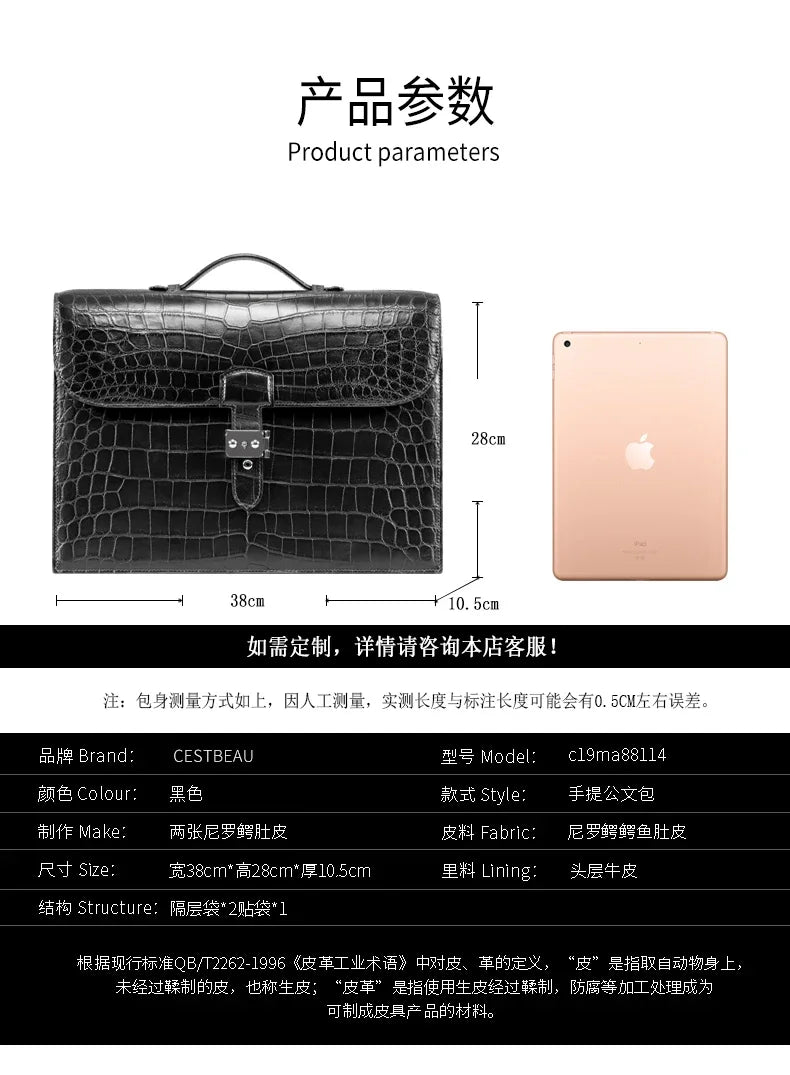 Cestbeau  lock buckle man briefcase whole skin men  bag male bag business