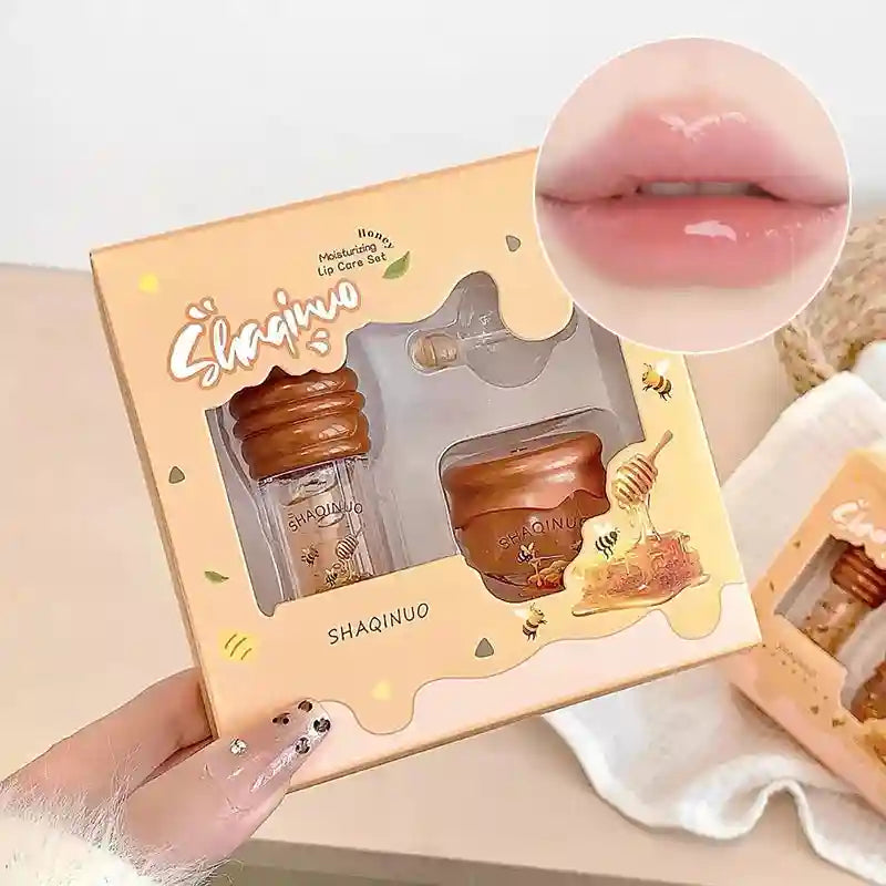 Honey Lip Oil Set – Nourishing Lip Treatment & Hydrating Care Lip Care Tidesmit