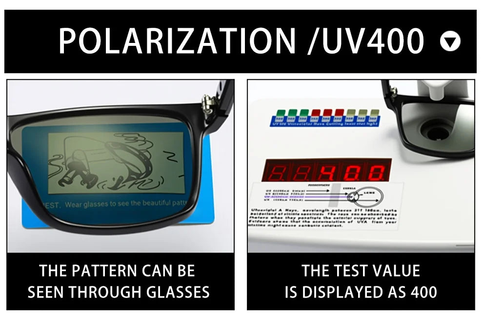 Polarized Square Sunglasses - Retro UV400 Driving Eyewear for Clarity Tidesmit