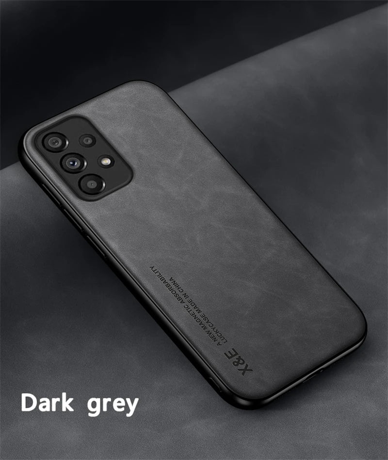 Magnetic Leather Case for Samsung Galaxy - Slim Shock-Absorbing Protective Cover Tidesmit