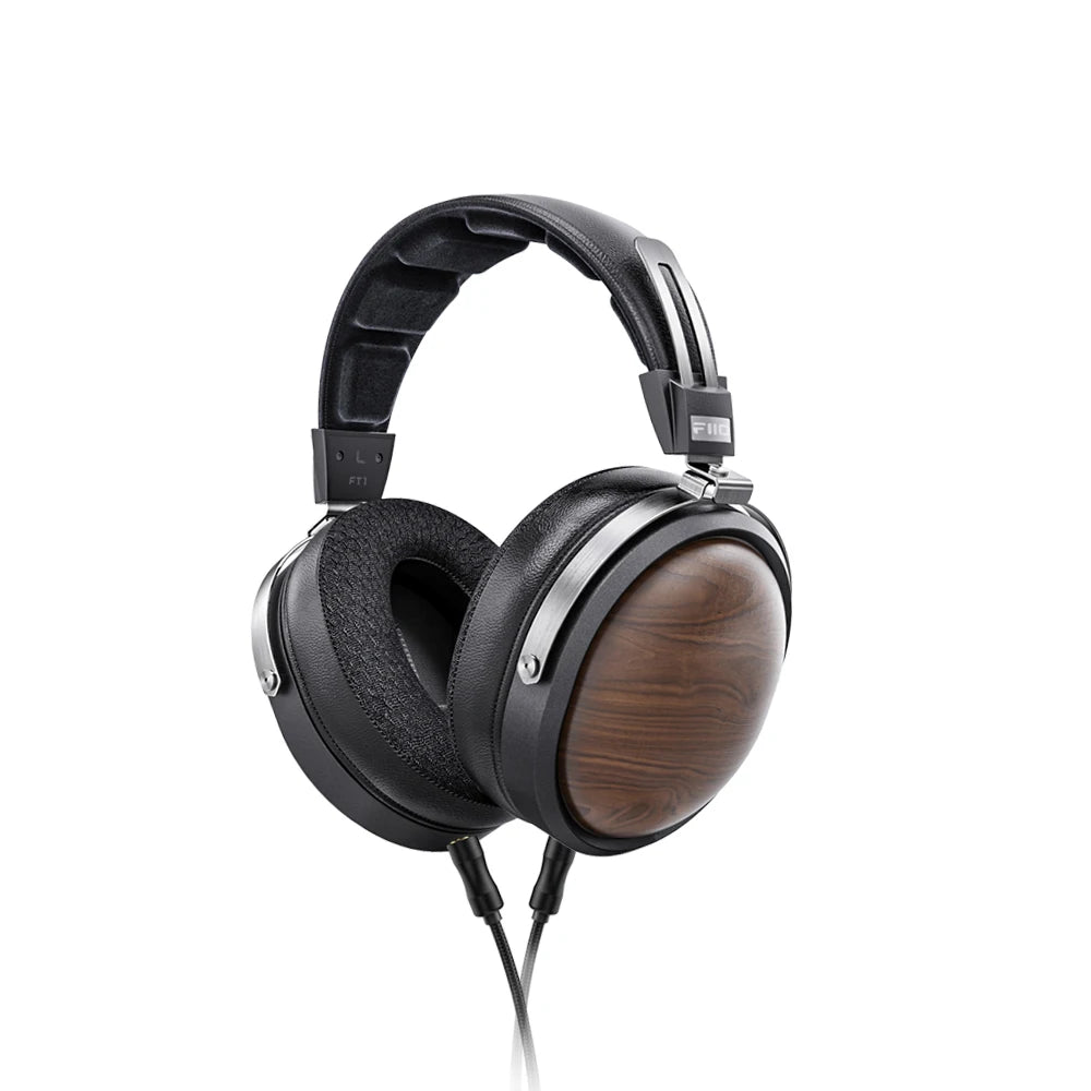 FiiO FT1 Closed-Back Over-Ear Headphones with 60mm Wood Driver BlackWood Tidesmit