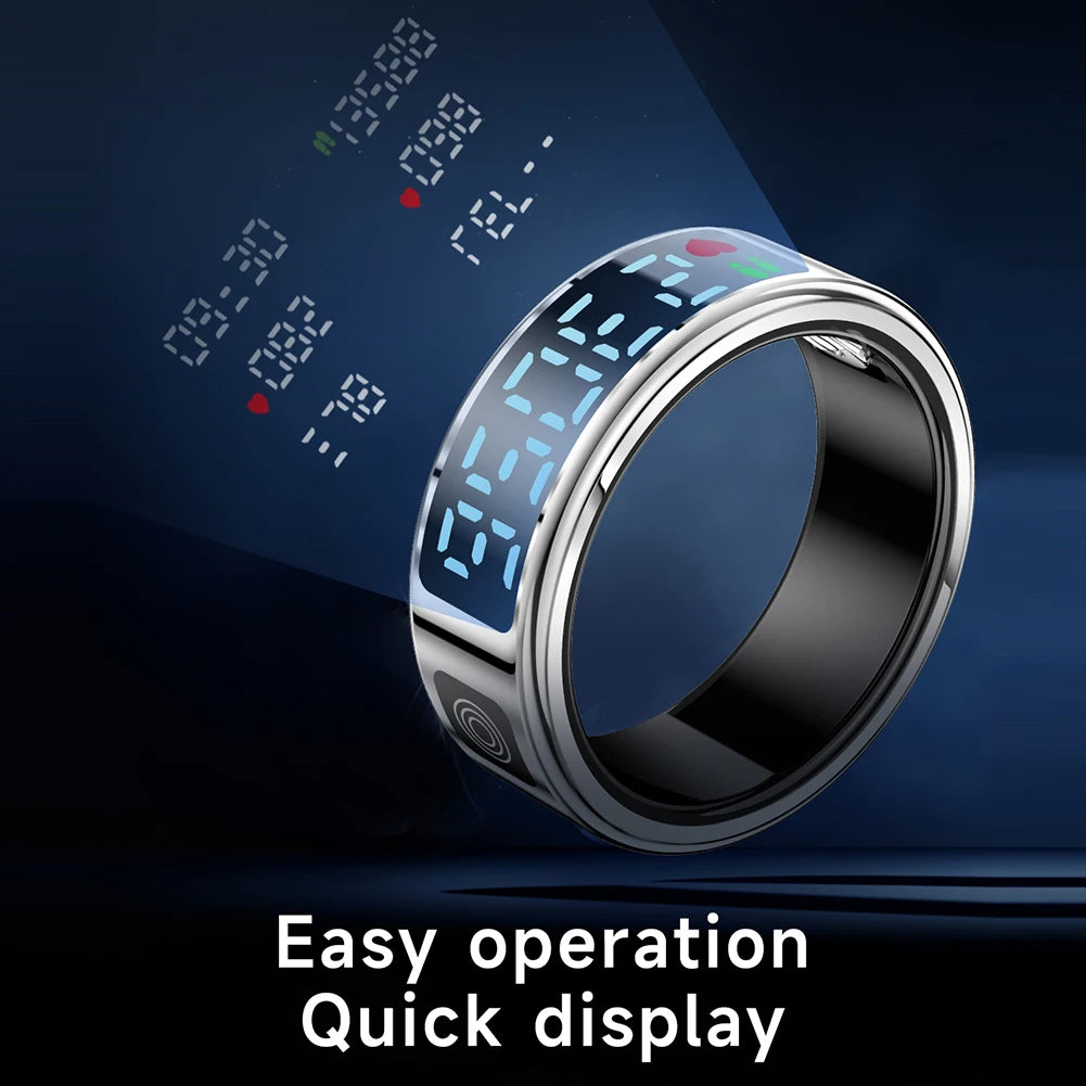 Smart Health Ring Fitness Tracker | Heart Rate & Blood Oxygen Monitor Tidesmit
