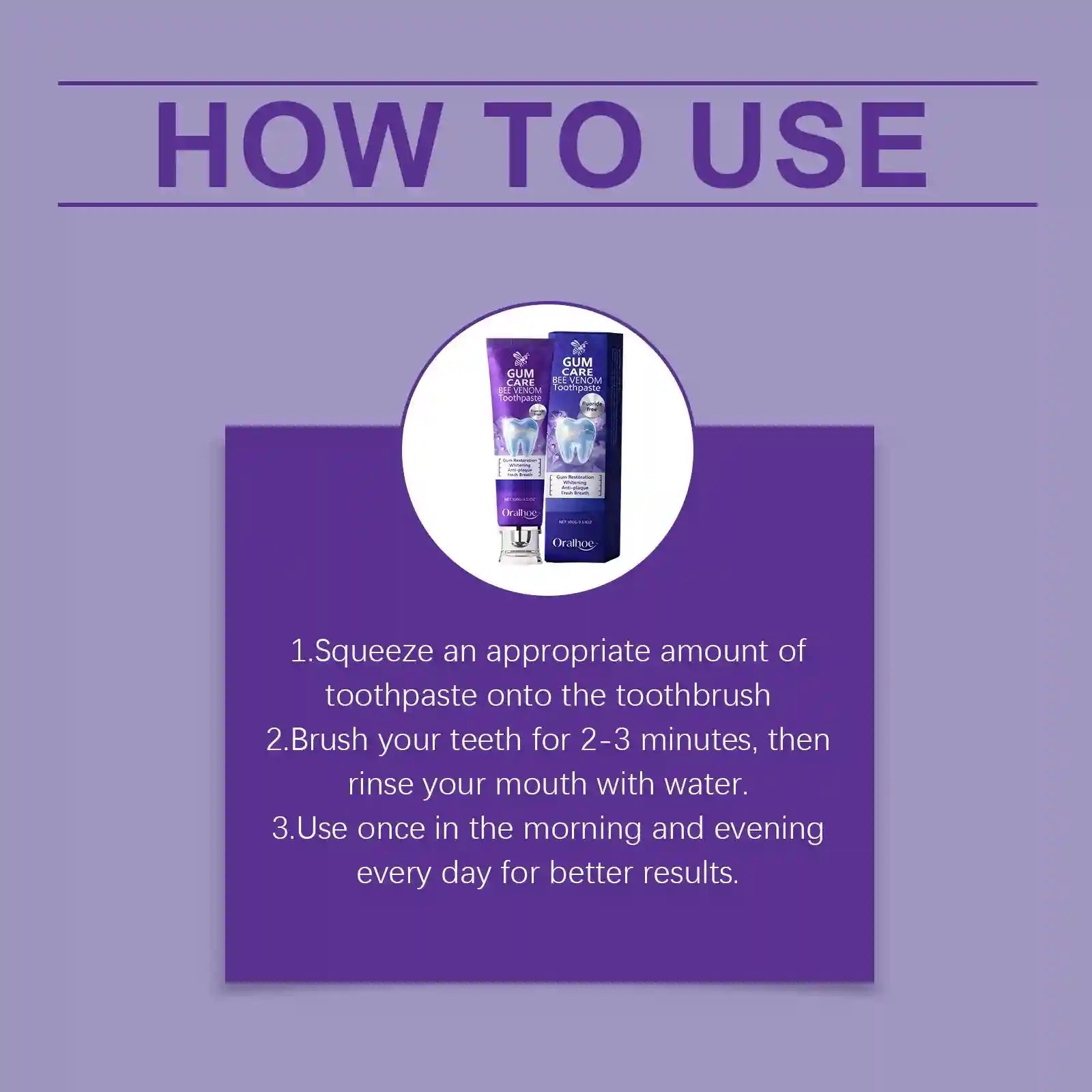 Tidesmit Bee Venom teeth whitening toothpaste for deep cleaning, stain removal, and fresh mint breath.